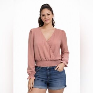 elegant blush pink top